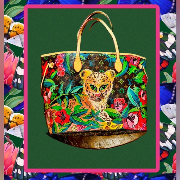 Louis Vuitton Handbags - LV Up Cycled Metallic Hand Re-Finished Painted & Adorned W Crystals Gloss Finish